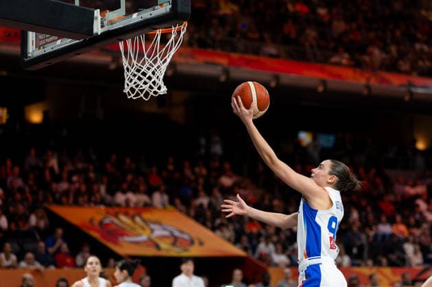Pauline Astier of France, 98, on a layup, GER, France vs. Korea, Basketball, 2026 FIBA Women’s World Cup, Group Stage, Matchday 2, September 5, 2026, Germany, France vs. Korea, Basketball, 2026 FIBA Women’s World Cup, Group Stage, Matchday 2, September 5, 2026, Berlin Copyright: xEibner-Pressefoto MaxxVincenx EP_MVN