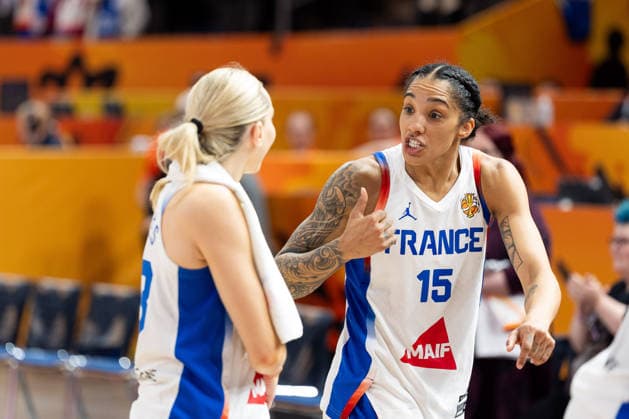 Marine Johannes France, 23, and Gabby Williams France, 15, in conversation, GER, France vs. Korea, Basketball, 2026 FIBA Women’s World Cup, Group Stage, Matchday 2, September 5, 2026, GER, France vs. Korea, Basketball, 2026 FIBA Women’s World Cup, Group Stage, Matchday 2, September 5, 2026, Berlin Copyright: xEibner-Pressefoto MaxxVincenx EP_MVN