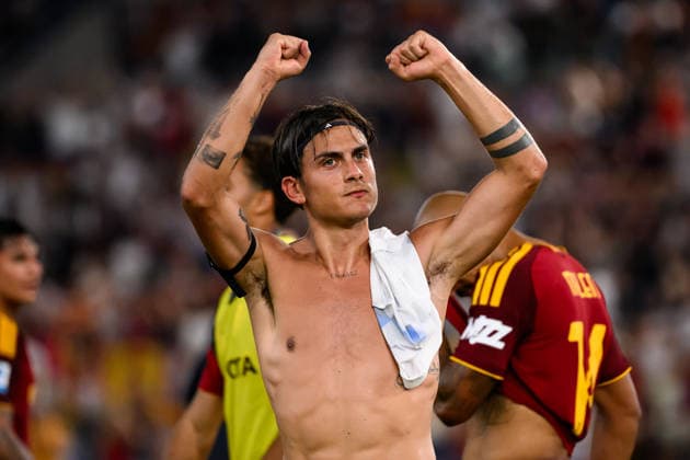 Paulo Dybala of AS Roma celebrates at the end of the Serie A football match between AS Roma and Atalanta BC at Stadio Olimpico in Rome (Italy), September 5, 2026. AndreaxStaccioli