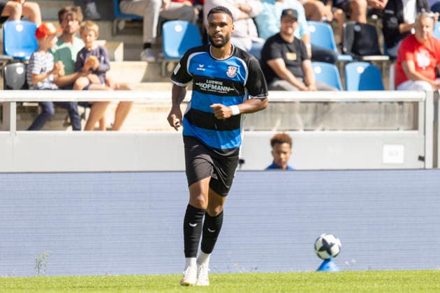 Regionalliga Southwest: FSV Frankfurt vs. Kickers Offenbach, September 5, 2026; Godwin McDonald (FSV Frankfurt), No. 9; cutout, portrait; FSV Frankfurt vs. Kickers Offenbach; Frankfurt; BBBank Arena; September 5, 2026 Copyright: xBEAUTIFULxSPORTS Gawlikx