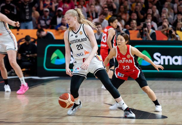 Germany v Japan: Group A - FIBA Women s Basketball World Cup Germany 2026 Frieda Buhner plays during the FIBA Women s Basketball World Cup 2026 match between Germany and Japan in Berlin, Germany, on September 5, 2026. Berlin Germany  Copyright: xMarcinxGolbax originalFilename:golba-germanyv260905_npU8c.jpg