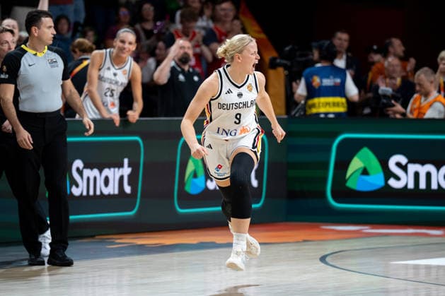 Germany v Japan: Group A - FIBA Women s Basketball World Cup Germany 2026 Emma Eichmeyer plays during the FIBA Women s Basketball World Cup 2026 match between Germany and Japan in Berlin, Germany, on September 5, 2026. Berlin Germany  Copyright: xMarcinxGolbax originalFilename:golba-germanyv260905_npWPs.jpg