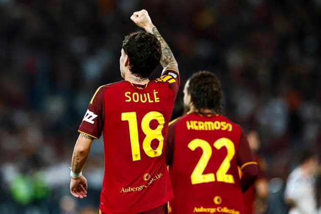 September 5, 2026, Rome, ITALIA ROMA: Roma™s Matias Soule jubilates after scoring the 1-2 goal during the Italian Serie A soccer match AS Roma vs Atalanta BC at the Olimpico stadium in Rome, Italy, 05 September 2026. ANSA ANGELO CARCONI. Serie A; AS Roma Vs Atalanta BC  - ZUMAa110 20260905_zaf_a110_151 Copyright: xAngeloxCarconix