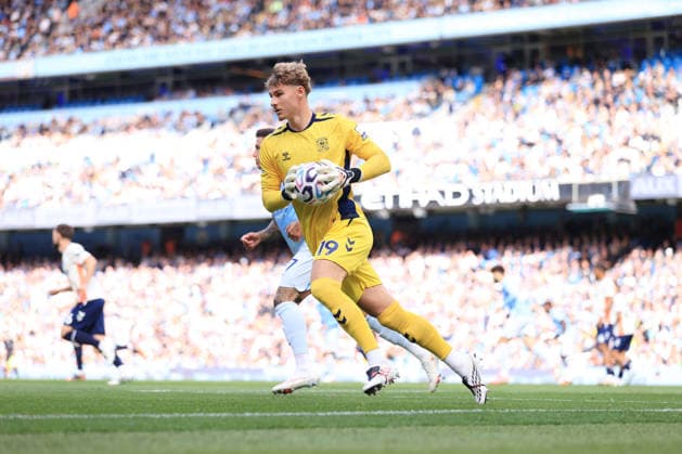 Fußball: Premier League – Manchester City gegen Coventry City, 5. September 2026 – Premier League – Manchester City gegen Coventry City – Coventry Citys Torhüter Carl Rushworth – Foto: Simon Stacpoole – Abseits – Manchester, Großbritannien  Copyright: xSimonxStacpoolexOffside