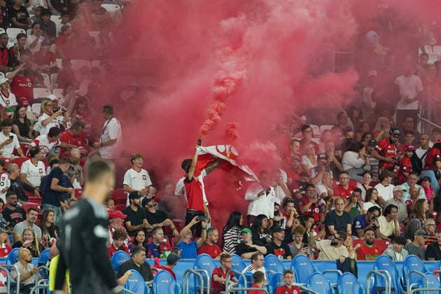 Toronto FC v Chicago Fire FC - MLS, Fussball Herren, USA Robert Lewandowski fans celebrate after he scores a goal during the Major League Soccer Match between Toronto FC and Chicago Fire FC at BMO Field Stadium. on September 5, 2026 in Toronto, Canada. (Photo by Leonardo Ramirez Eyepix Group) Copyright: xLeonardoxRamirezx xEyepixxGroupx LR05092026-09000