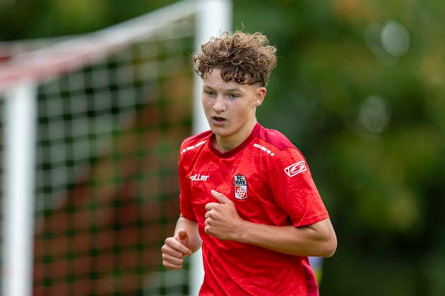 U17 DFB Youth League Preliminary Round Group H FC Rot Weiß Erfurt vs. Eintracht Braunschweig Erfurt, September 5, 2026 David Apanel 7 FC Rot Weiß Erfurt U17 U17 DFB Youth League Preliminary Round Group H FC Rot Weiß Erfurt vs. Eintracht Braunschweig Main Field, Cyriaksgebreite, Erfurt, September 5, 2026. DFB regulations prohibit any use of photographs as image sequences and or quasi-video. Copyright: xBEAUTIFULxSPORTS Duehringx