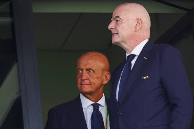 September 5, 2026, Katowice, Poland: Gianni Infantino, FIFA President, and Pierluigi Collina during the FIFA U20 Womens World Cup Poland 2026 match between Poland vs.Argentina at Arena Katowice stadium in Katowice, Poland on September 5th, 2026. Poland: FIFA U20 Women s World Cup 2026  - ZUMAj333 0866003209st Copyright: xKaixJanex