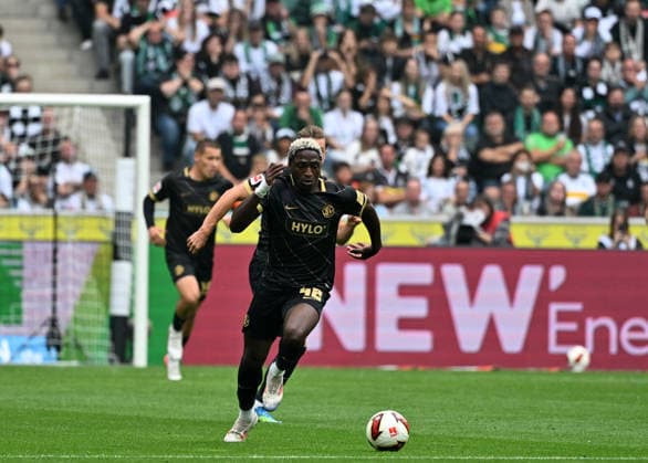 05.09.2026; Moenchengladbach; Fussball, Herren, Saison 2026 2027, Borussia Moenchengladbach vs. SV Elversberg David Mokwa (Elversberg) DFL regulations prohibit any use of photographs as image sequences and or quasi-video. ista-Borussia-Park Nordrhein-Westfalen Deutschland *** September 5, 2026, Mönchengladbach, Soccer, Men s, 2026–2027 Season, Borussia Mönchengladbach vs. SV Elversberg, David Mokwa, Elversberg. DFL regulations prohibit any use of photographs as image sequences and or quasi-video footage at Borussia Park, North Rhine-Westphalia, Germany