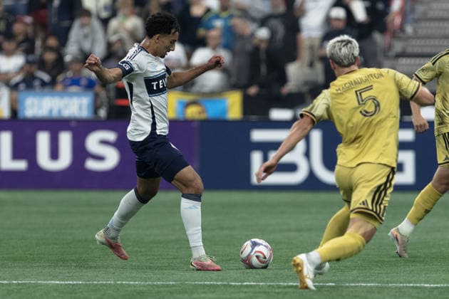 Rayan Elloumi seen during MLS, Fussball Herren, USA game between teams of Vancouver Whitecaps FC and St. Louis City SC(Gael Amador Ball Raw Images) Vancouver BC Place Canada Copyright: xGaelxAmadorx Whitecaps_StLouis0091