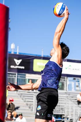 Beach volleyball, Beachvolleyball - MEVZA Schladming SCHLADMING,AUSTRIA,06.SEP.26 - BEACH VOLLEYBALL - win2day Tour PRO, MEVZA Schladming. Image shows Maximilian Trummer.  GEPAxpictures xJulioxArellano