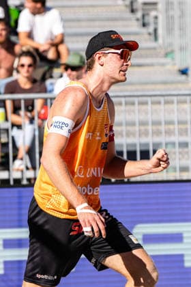 Beach volleyball, Beachvolleyball - MEVZA Schladming SCHLADMING,AUSTRIA,06.SEP.26 - BEACH VOLLEYBALL - win2day Tour PRO, MEVZA Schladming. Image shows Timo Hammarberg.  GEPAxpictures xJulioxArellano