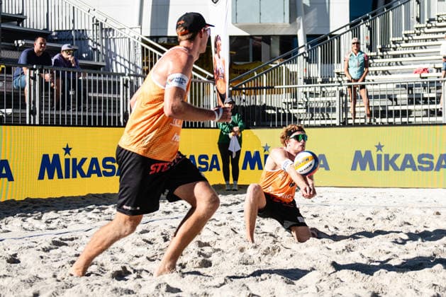 Beach volleyball, Beachvolleyball - MEVZA Schladming SCHLADMING,AUSTRIA,06.SEP.26 - BEACH VOLLEYBALL - win2day Tour PRO, MEVZA Schladming. Image shows Tim Berger.  GEPAxpictures xJulioxArellano