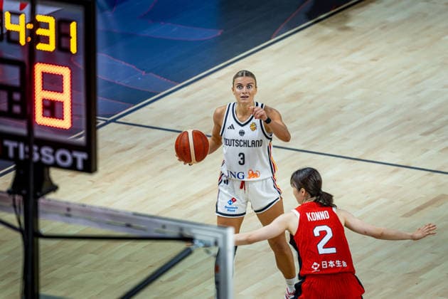 Basketball Berlin, September 5, 2026 FIBA Women’s Basketball World Cup Germany 2026 Preliminary Round, Group Germany (GER) vs. Japan (JPN) Alexandra Wilke (Germany, No. 03) Norika Konno (Japan, No. 02)