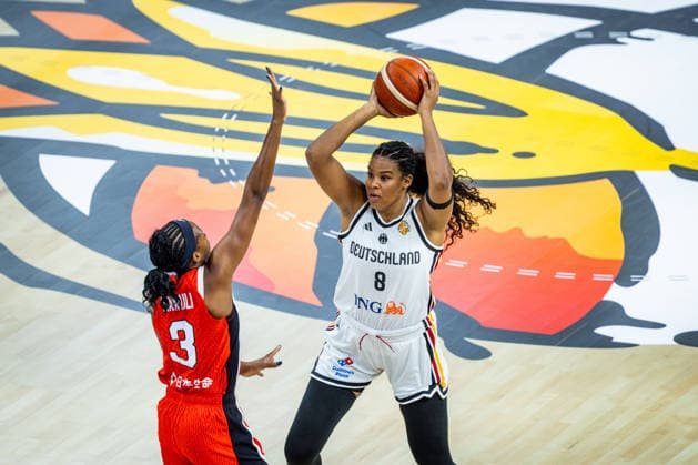 Basketball Berlin, September 5, 2026 FIBA Women’s Basketball World Cup Germany 2026 Preliminary Round Group Germany (GER) vs. Japan (JPN) Nyara Sabally (Germany, No. 08) MAWULI Stephanie (Japan, No. 03)
