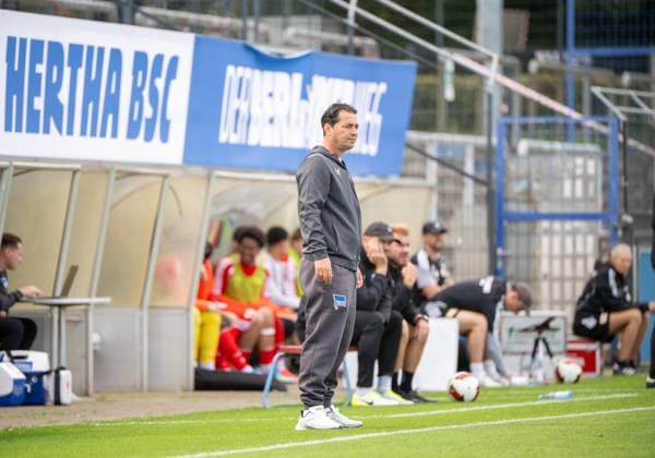 Soccer, A Juniors, 2026–2027 Season, DFB Youth League, Preliminary Round, Group B, Matchday 5, Hertha BSC U19 vs. 1. FC Union Berlin U19, Coach Ante Covic (U19), Hertha BSC, September 6, 2026, Copyright: xMatthiasxKochx