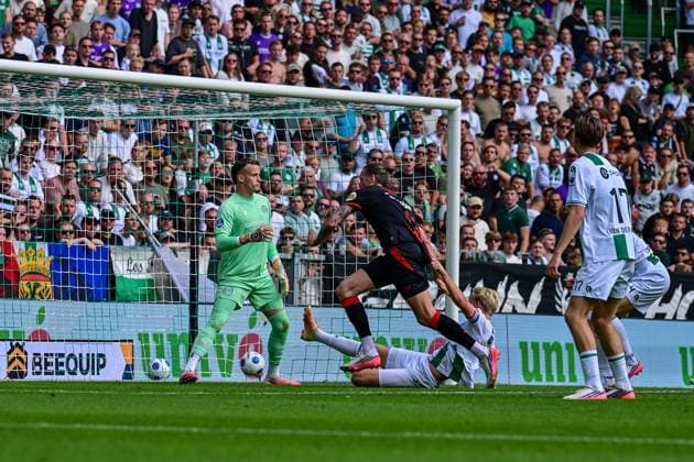 GRONINGEN , 06-09Ã2026 , Stadium Euroborg , season 2026 2027 , Dutch Eredivisie football , match between FC Groningen and FC Twente , picture shows goal scored by Twente player Wout Weghorst Groningen - Twente  x206571845x Copyright: