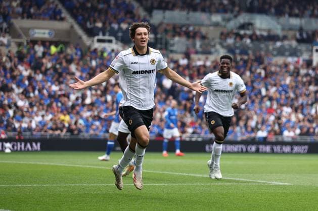 Fer Lopez of Wolverhampton Wanderers scores a goal and celebrates 0-1. Birmingham City v Wolverhampton Wanderers, EFL Sky Bet Championship, Football, St. Andrew s at Knighthead Park, Birmingham, UK - 06 Sep 2026Birmingham St. Andrew s at Knighthead Park United Kingdom EDITORIAL USE ONLY No use with unauthorised audio, video, data, fixture lists, club league logos or live services. Online in-match use limited to 120 images, no video emulation. No use in betting, games or single club league player publications.  Copyright: xRyanxBrowne Shutterstockx 17135036ax
