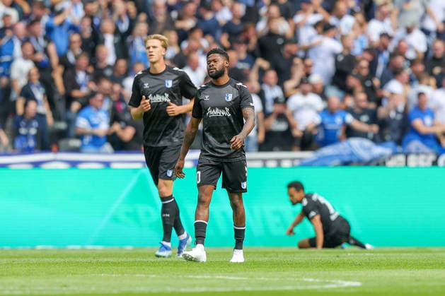 06.09.2026, xtgx, Fussball - 2.Bundesliga Hertha BSC Berlin - 1.FC Magdeburg emspor, v.l. Moritz Broni Kwarteng (Magdeburg, 10) enttaeuscht, schaut enttaeuscht, niedergeschlagen, disappointed (DFL DFB REGULATIONS PROHIBIT ANY USE OF PHOTOGRAPHS as IMAGE SEQUENCES and or QUASI-VIDEO) Berlin *** September 6, 2026, xtgx, Soccer, 2. Bundesliga, Hertha BSC Berlin 1, FC Magdeburg, emspor, from left: Moritz Broni, Kwarteng, Magdeburg, 10 disappointed, looking disappointed, dejected, disappointed DFL DFB REGULATIONS PROHIBIT ANY USE OF PHOTOGRAPHS as IMAGE SEQUENCES and or QUASI-VIDEO Berlin