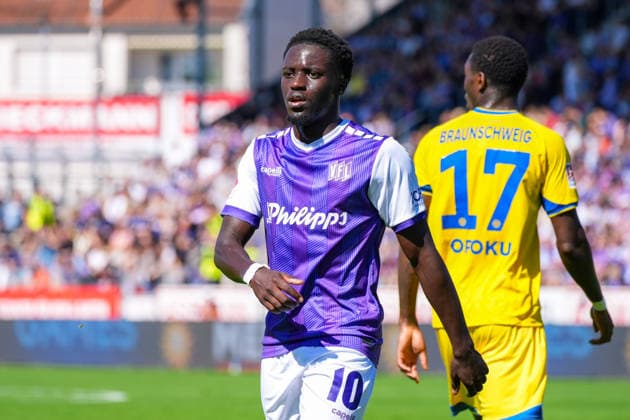 Ismail Badjie (VfL Osnabrück, 10), Deutschland: Fussball, 2. Bundesliga, Saison 2026 27, 4. Spieltag, 06.09.2026, VfL Osnabrück vs Eintracht Braunschweig, Stadion Bremer Brücke (Osnabrück, Niedersachsen) *** Ismail Badjie, VfL Osnabrück, 10, German Soccer, 2. Bundesliga, 2026–27 Season, Matchday 4, September 6, 2026, VfL Osnabrück vs. Eintracht Braunschweig, Bremer Brücke Stadium, Osnabrück, Lower Saxony Copyright: xLeonxFrickx
