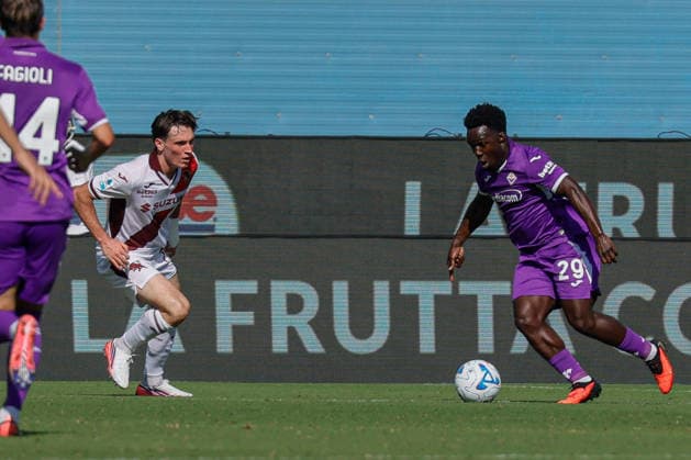 SOCCER - Serie A - ACF Fiorentina vs. Torino FC Photo by IPA ABACAPRESS.COM88189792 - Gnonto (No. 29, Fiorentina) during the Serie A soccer match between ACF Fiorentina and Torino FC at Stadio Artemio Franchi in Florence, Italy Florence Italy  Copyright: xIPAxSport ABACAx