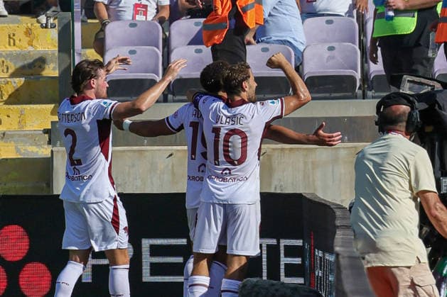 SOCCER - Serie A - ACF Fiorentina vs. Torino FC Photo by IPA ABACAPRESS.COM88189770 - Adams (No. 19, Torino) celebrates after scoring a goal during the Serie A soccer match between ACF Fiorentina and Torino FC at Stadio Artemio Franchi in Florence, Italy Florence Italy  Copyright: xIPAxSport ABACAx