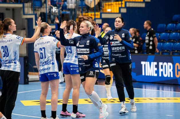 HSG Blomberg Lippe (GER) vs. Gloria Bistrita (ROM), Handball, EHF Champions League Women, Group Stage, September 6, 2026, 2026–2027 Season, Lemgo Lilli Roepcke HSG Blomberg Lippe, No. 25 during the warm-up at the Lemgo Phoenix Contact Arena, Germany