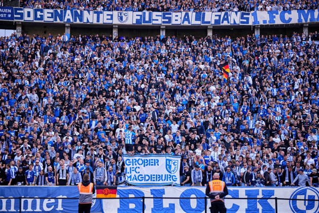 Fankurve Magdeburg jubelt, GER, Hertha BSC vs. 1. FC Magdeburg, 2. Bundesliga, Saison 2026 2027, 04. Spieltag, 06.09.2026 (DFL REGULATIONS PROHIBIT ANY USE OF PHOTOGRAPHS AS IMAGE SEQUENCES AND OR QUASI - VIDEO). GER, Hertha BSC vs. 1. FC Magdeburg, 2. Bundesliga, Saison 2026 2027, 04. Spieltag, 06.09.2026 Berlin *** Magdeburg fans cheer, GER, Hertha BSC vs. 1 FC Magdeburg, 2. Bundesliga, 2026–2027 season, Matchday 4, September 6, 2026 DFL regulations prohibit any use of photographs as image sequences and or quasi-video GER, Hertha BSC vs. 1 FC Magdeburg, 2. Bundesliga, 2026–2027 season, Matchday 4, September 6, 2026, Berlin Copyright: xClaudiusxRauch,xEibner-Pressefotox xClaudiusxRauchx EP_CRH