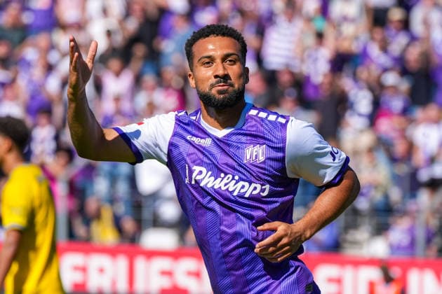 Tor zum 1:0 für VfL Osnabrück durch Daniel Kofi Kyereh (VfL Osnabrück, 7), Torjubel, Freude, Emotionen, Deutschland: Fussball, 2. Bundesliga, Saison 2026 27, 4. Spieltag, 06.09.2026, VfL Osnabrück vs Eintracht Braunschweig, Stadion Bremer Brücke (Osnabrück, Niedersachsen) *** Goal to make it 1–0 for VfL Osnabrück by Daniel Kofi Kyereh, VfL Osnabrück, 7, goal celebration, joy, emotions, German soccer, 2. Bundesliga, 2026–27 season, Matchday 4, September 6, 2026, VfL Osnabrück vs. Eintracht Braunschweig, Bremer Brücke Stadium, Osnabrück, Lower Saxony Copyright: xLeonxFrickx