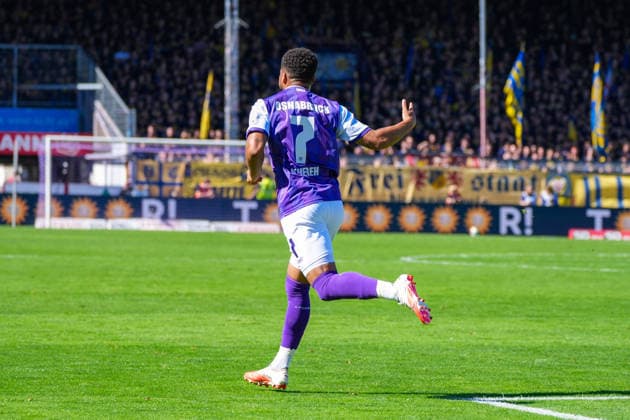 Tor zum 1:0 für VfL Osnabrück durch Daniel Kofi Kyereh (VfL Osnabrück, 7), Torjubel, Freude, Emotionen, Deutschland: Fussball, 2. Bundesliga, Saison 2026 27, 4. Spieltag, 06.09.2026, VfL Osnabrück vs Eintracht Braunschweig, Stadion Bremer Brücke (Osnabrück, Niedersachsen) *** Goal to make it 1-0 for VfL Osnabrück by Daniel Kofi Kyereh, VfL Osnabrück, 7, goal celebration, joy, emotions, German soccer, 2. Bundesliga, 2026-27 season, Matchday 4, September 6, 2026, VfL Osnabrück vs. Eintracht Braunschweig, Bremer Brücke Stadium, Osnabrück, Lower Saxony Copyright: xLeonxFrickx