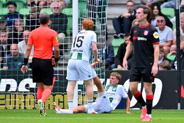 GRONINGEN - (lr) Elvis van der Laan of FC Groningen, Wouter Prins of FC Groningen during the Dutch Eredivisie match between FC Groningen and FC Twente at the Euroborg stadium on September 6, 2026 in Groningen, the Netherlands. COR LASKER ANP Eredivisie 2026 27 xVIxANPxSportx xxANPxIVx 567366966 originalFilename: 567366966.jpg