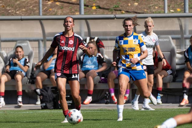 06.09.2026, xhfmx, Fussball 2.Frauen Bundesliga, Eintracht Frankfurt II - Carl-Zeiss Jena v.l. Amira Dahl (Eintracht Frankfurt, 11) Frankfurt am Main *** September 6, 2026, xhfmx, Women s Bundesliga 2, Eintracht Frankfurt II vs. Carl Zeiss Jena, featuring Amira Dahl of Eintracht Frankfurt, 11, Frankfurt am Main