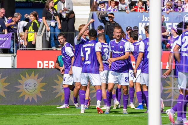 Tor zum 2:0 durch Bjarke Jacobsen (VfL Osnabrück, 15), Torjubel, Freude, Emotionen, Deutschland: Fussball, 2. Bundesliga, Saison 2026 27, 4. Spieltag, 06.09.2026, VfL Osnabrück vs Eintracht Braunschweig, Stadion Bremer Brücke (Osnabrück, Niedersachsen) *** Bjarke Jacobsen scores the 2-0 goal for VfL Osnabrück, 15, goal celebration, joy, emotions, German soccer, 2. Bundesliga, 2026-27 season, Matchday 4, September 6, 2026, VfL Osnabrück vs. Eintracht Braunschweig, Bremer Brücke Stadium, Osnabrück, Lower Saxony Copyright: xLeonxFrickx