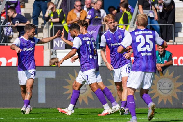 Tor zum 2:0 durch Bjarke Jacobsen (VfL Osnabrück, 15), Torjubel, Freude, Emotionen, Deutschland: Fussball, 2. Bundesliga, Saison 2026 27, 4. Spieltag, 06.09.2026, VfL Osnabrück vs Eintracht Braunschweig, Stadion Bremer Brücke (Osnabrück, Niedersachsen) *** Bjarke Jacobsen scores the goal to make it 2–0 for VfL Osnabrück, 15, goal celebration, joy, emotions, German soccer, 2. Bundesliga, 2026–27 season, Matchday 4, September 6, 2026, VfL Osnabrück vs. Eintracht Braunschweig, Bremer Brücke Stadium, Osnabrück, Lower Saxony Copyright: xLeonxFrickx