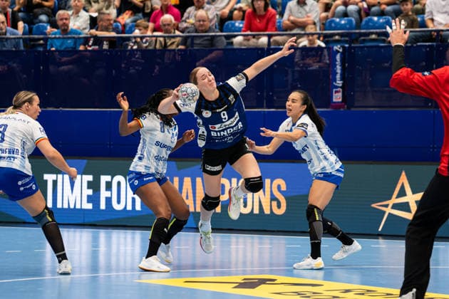 HSG Blomberg Lippe (GER) vs. Gloria Bistrita (ROM), Handball, EHF Women s Champions League, Group Stage, September 6, 2026, 2026–2027 Season, Lemgo’s Nieke Kuehne of HSG Blomberg Lippe, 9th in goal-scoring at the Lemgo Phoenix Contact Arena, Germany