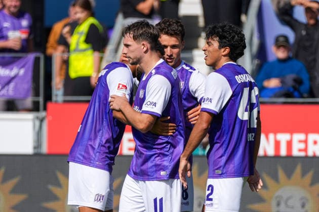 Tor zum 3:0 durch Robin Meißner (VfL Osnabrück, 11), Torjubel, Freude, Emotionen, Deutschland: Fussball, 2. Bundesliga, Saison 2026 27, 4. Spieltag, 06.09.2026, VfL Osnabrück vs Eintracht Braunschweig, Stadion Bremer Brücke (Osnabrück, Niedersachsen) *** Goal to make it 3–0 by Robin Meißner, VfL Osnabrück, 11, goal celebration, joy, emotions, German soccer, 2. Bundesliga, 2026–27 season, Matchday 4, September 6, 2026, VfL Osnabrück vs. Eintracht Braunschweig, Bremer Brücke Stadium, Osnabrück, Lower Saxony Copyright: xLeonxFrickx