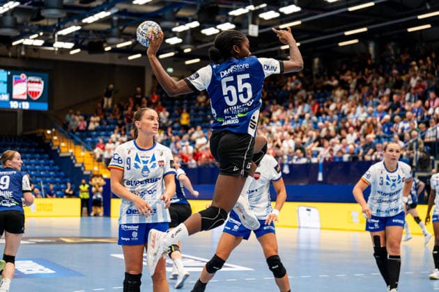 HSG Blomberg Lippe (GER) vs. Gloria Bistrita (ROM), Handball, EHF Champions League Women, Group Stage, September 6, 2026, 2026–2027 Season, Lemgo’s Farrelle Njinkeu of HSG Blomberg Lippe scored 55 goals at the Lemgo Phoenix Contact Arena in Germany