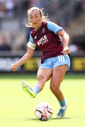 Spurs gegen West Ham Women, 6. September 2026, London Women’s Super League: Tottenham Hotspur gegen West Ham United – Katie Zelem von West Ham United. Foto: Jacques Feeney. Abseits. London, Großbritannien  Copyright: xJacquesxFeeneyx xOffsidexOffside