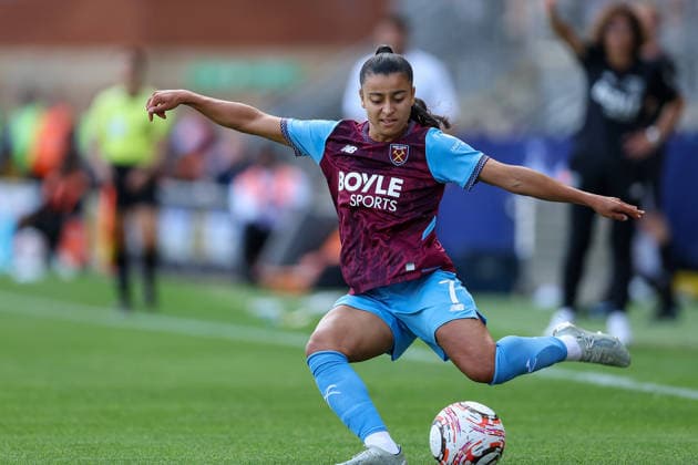 RECORD DATE NOT STATED 6th September 2026; BetWright Stadium, London, England; Womens Super League Football, Tottenham Hotspur versus West Ham United; Ines Belloumou of West Ham United KatiexChan