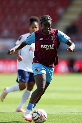 RECORD DATE NOT STATED 6th September 2026; BetWright Stadium, London, England; Womens Super League Football, Tottenham Hotspur versus West Ham United; Viviane Asseyi of West Ham United KatiexChan