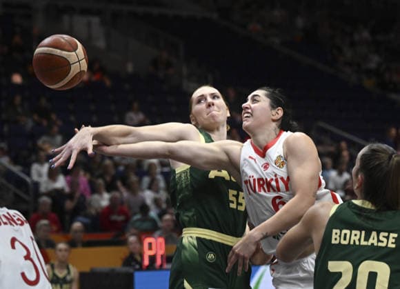 Turkiye v Australia - FIBA Women s Basketball World Cup BERLIN, GERMANY - SEPTEMBER 6: Turkiye s Goksen Fitik (6) in action during the FIBA 2026 Women s Basketball World Cup Group C match between Turkiye and Australia at Uber Arena in Berlin, Germany, on September 6, 2026. Halil Sagirkaya Anadolu Berlin Germany. Editorial use only. Please get in touch for any other usage.  Copyright: x2026xAnadoluxHalilxSagirkayax