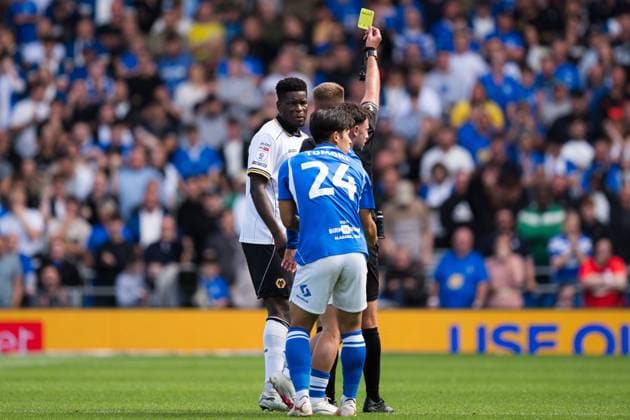 Marshall Munetsi of Wolverhampton Wanderers is shown a yellow card Birmingham City v Wolverhampton Wanderers, EFL Sky Bet Championship, Football, St. Andrew s at Knighthead Park, Birmingham, UK - 06 Sep 2026Birmingham St. Andrew s at Knighthead Park United Kingdom EDITORIAL USE ONLY No use with unauthorised audio, video, data, fixture lists, club league logos or live services. Online in-match use limited to 120 images, no video emulation. No use in betting, games or single club league player publications.  Copyright: xWiredxPhotos Shutterstockx 17137315ay
