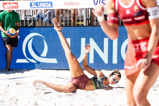 Beach volleyball, Beachvolleyball - MEVZA Schladming SCHLADMING,AUSTRIA,06.SEP.26 - BEACH VOLLEYBALL - win2day Tour PRO, MEVZA Schladming. Image shows Oleksandra Shkarupa (AUT).  GEPAxpictures xJulioxArellano
