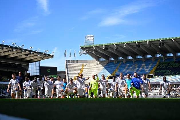 Cercle Brugge v KAA Gent - Jupiler Pro League BRUGGE, BELGIUM - SEPTEMBER 06 : The team of KAA Gent celebrates after winning the Jupiler Pro League match between Cercle Brugge and KAA Gent on September 6, 2026 in Brugge, Belgium, 06 09 2026 Brugge Belgium  Copyright: xTomasxSiskx