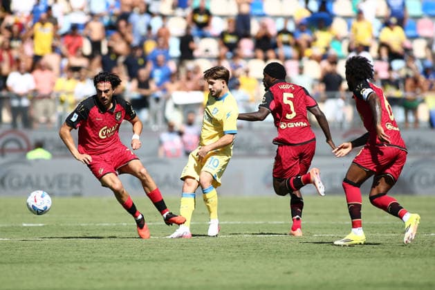 IPA88193692 - Romano Schmid of Frosinone Calcio is in action during the 2026–2027 Serie A match between Frosinone Calcio and Venezia F.C. at Stadio Benito Stirpe in Frosinone, Italy.  Copyright: xMatteoxCassoni IPAxSportx xx 88193692