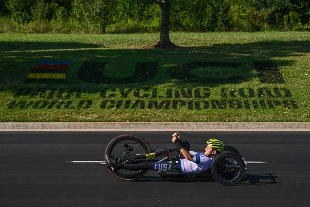 2026 UCI Para-cycling Road World Championships Picture by Mathew Wells SWpix.com - 06 09 2026 - Cycling - 2026 UCI Para-cycling Road World Championships - Huntsville, Alabama, United States of America - Women H2 Road Race - Katerina Brim (USA) Huntsville Cummings Research Park United States of America Copyright: x xSWpix.comx(t axPhotographyxHubxLtd)xMathewxWells SWpix.comx SWP-3030-22964