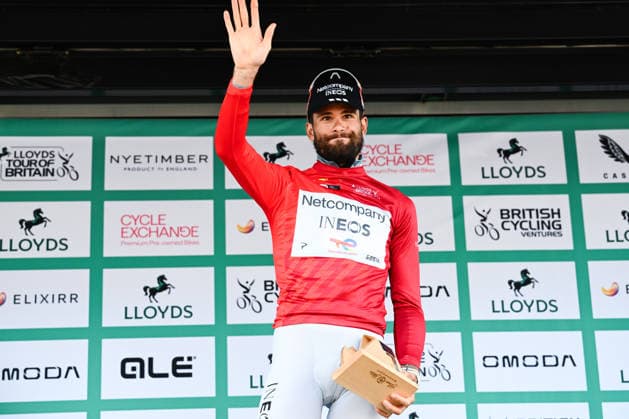 2026 Lloyds Tour of Britain Men Picture by Simon Wilkinson SWpix.com - 06 09 2026 - Cycling - UCI ProSeries - 2026 Lloyds Tour of Britain Men - Stage 5: Earlston to Earlston (156.1km) - Filippo Ganna (Netcompany INEOS) wins most points Copyright: x xSWpix.comx(t axPhotographyxHubxLtd)xSimonxWilkinson SWpix.comx SWP-3030-23004