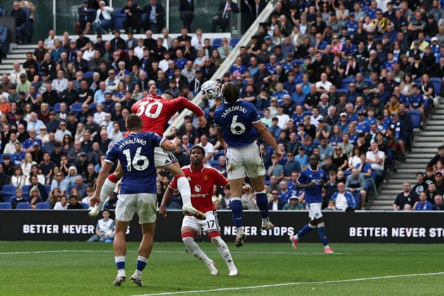 6th September 2026; Hill Dickinson Stadium, Liverpool, England; Premier League Football, Everton versus Manchester United, ManU Benjamin Sesko of Manchester United sores with a header for 1-2 after 88 minutes DavidxBlunsden