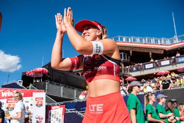 Beach volleyball, Beachvolleyball - MEVZA Schladming SCHLADMING,AUSTRIA,06.SEP.26 - BEACH VOLLEYBALL - win2day Tour PRO, MEVZA Schladming. Image shows Ronja Klinger (AUT).  GEPAxpictures xJulioxArellano