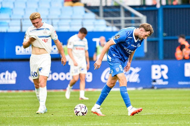 FOOTBALL : ESTAC Troyes x AS Monaco - Ligue 1 - JournÃ e 03 - 06 09 2026 Joie des joueurs de l™ESTAC Troyes aprÃ s le but de Jeremy Le Douaron (ESTAC Troyes) TroyesFrance  Copyright: xBaptistexAutissierx