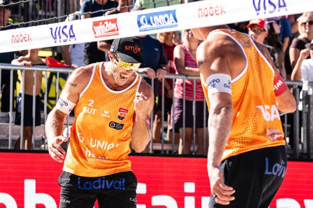 Beach volleyball, Beachvolleyball - MEVZA Schladming SCHLADMING,AUSTRIA,06.SEP.26 - BEACH VOLLEYBALL - win2day Tour PRO, MEVZA Schladming. Image shows Moritz Pristauz (AUT).  GEPAxpictures xJulioxArellano
